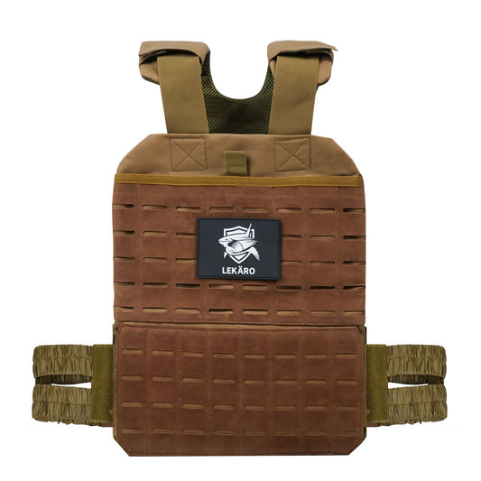 Adjustable Tactical Weighted Vest Weights Vest for Women Men Training Weight Workout Vests for FitnessTraining Running Jogging Weightlifting Weight Vest Plates Not Included(Light Brown)