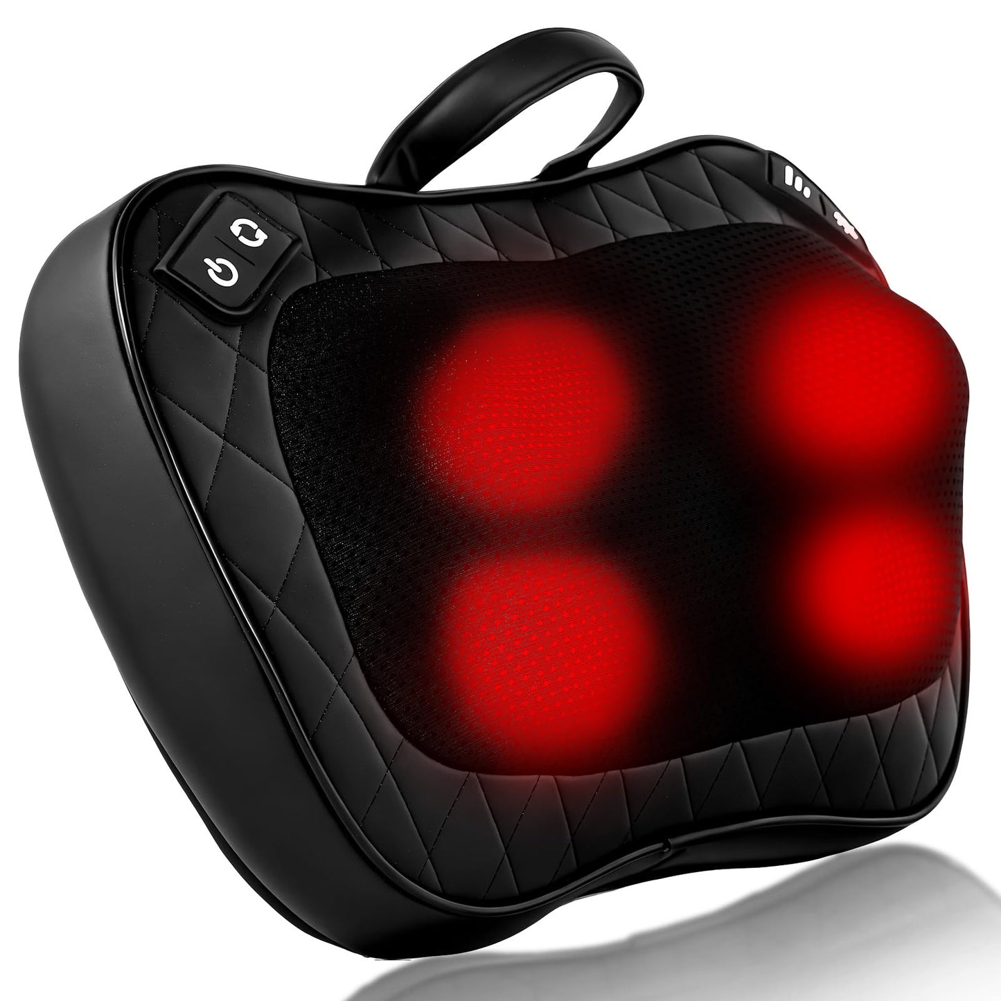 MASGRE Back Massager with Heat Electric Shiatsu Neck Massager for Neck and Back Muscle Pain Relief 3D Deep Tissue Kneading Massage Pillow for Back Neck Shoulder Leg Gift for Men Women Mom Dad