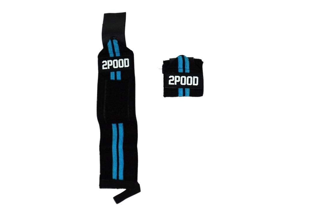 2POOD Wrist Wraps for Weightlifting Powerlifting Weightlifting Cross Training Bodybuilding for Men and Women (Blue)