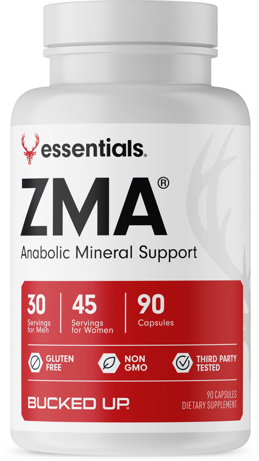 Bucked Up ZMA Capsules Anabolic Mineral Support - Bucked Up Essentials (30-45 Servings 90 Capsules)