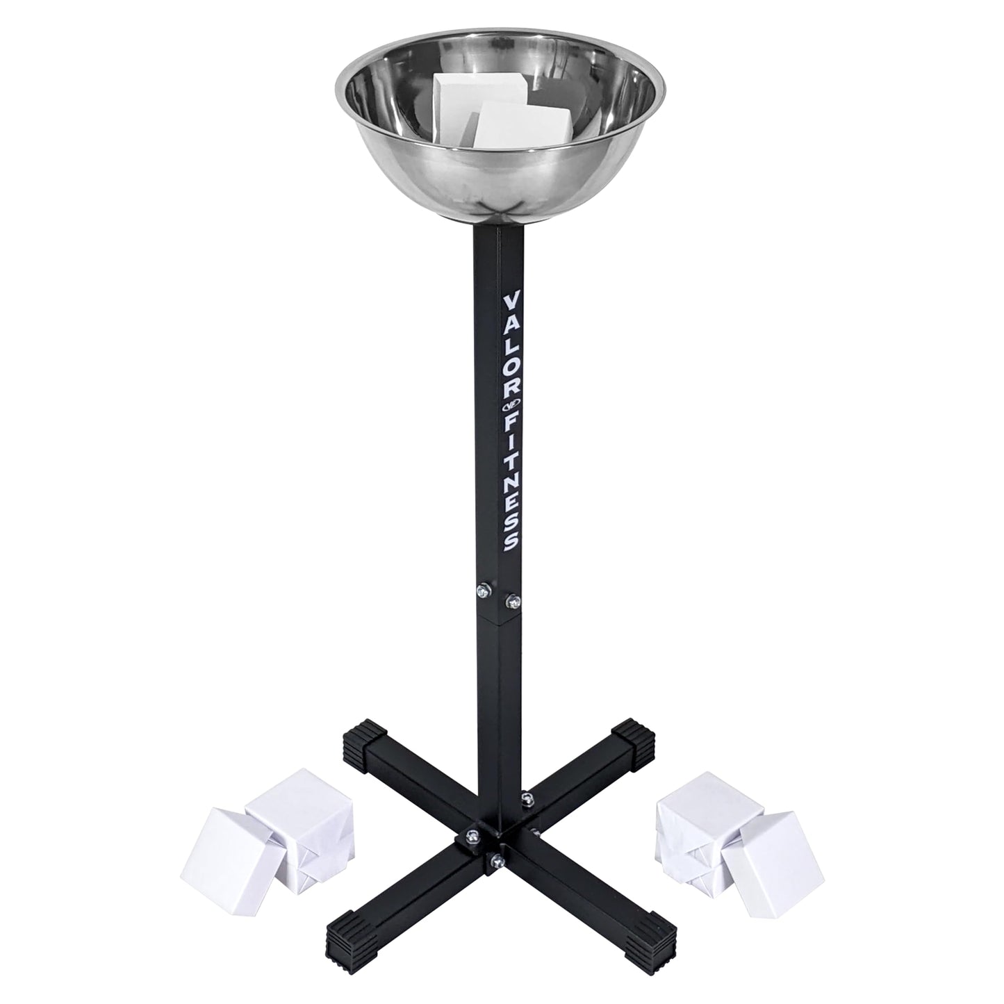 Valor Fitness CH-1 Chalk Holder Station for Home or Commercial Gyms Including CH-2 Gym Chalk for Improved Grip and Performance While Weightlifting Rock Climbing or Cross Training